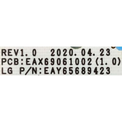 KIT DE TARJETAS PARA TV LG OLED 4K SMART TV / MAIN EBT66642903 / EAX69532304 / T-CON 6871L-6275B / 6870C-0852A / LE650AQD-ENA1-TJA / FUENTE EAY65689423 / EAX69061002 / LGP65CX-20OP / PANEL LE650AQD (EP)(A2) / MODELO OLED65C1PUB / OLED65C1PUB.BUSYLJR - Imagen 3